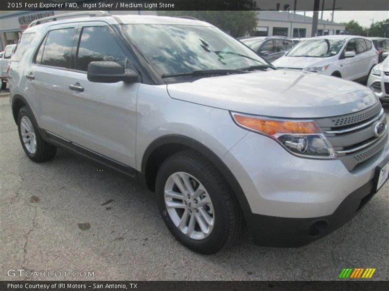 Ingot Silver / Medium Light Stone 2015 Ford Explorer FWD