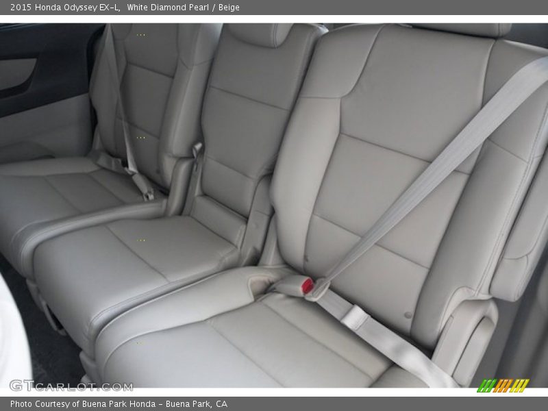 White Diamond Pearl / Beige 2015 Honda Odyssey EX-L