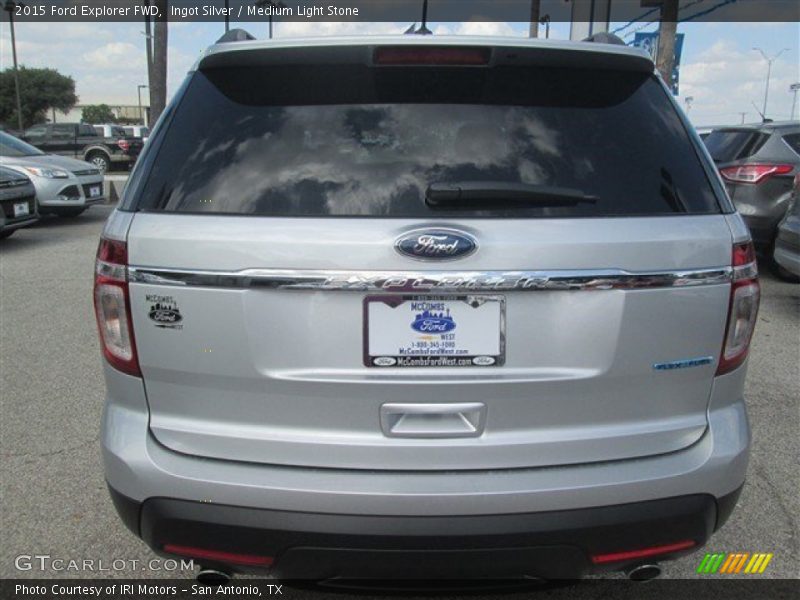 Ingot Silver / Medium Light Stone 2015 Ford Explorer FWD