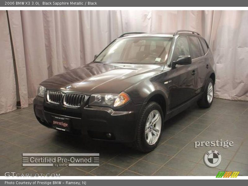 Black Sapphire Metallic / Black 2006 BMW X3 3.0i
