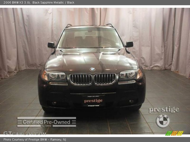 Black Sapphire Metallic / Black 2006 BMW X3 3.0i