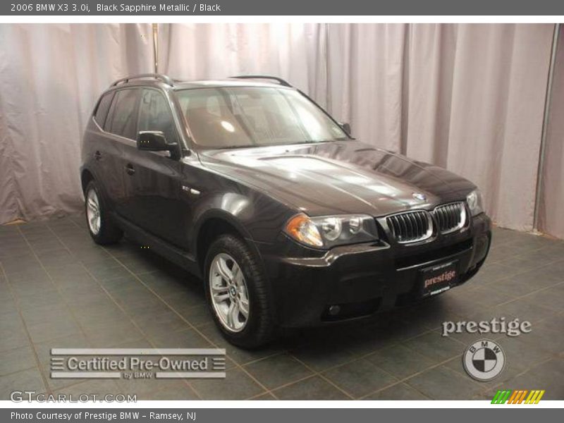 Black Sapphire Metallic / Black 2006 BMW X3 3.0i