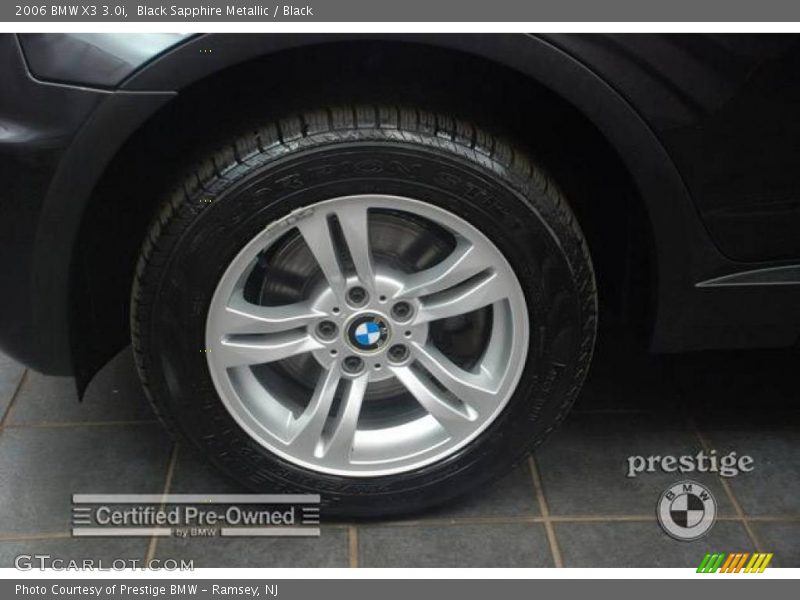 Black Sapphire Metallic / Black 2006 BMW X3 3.0i