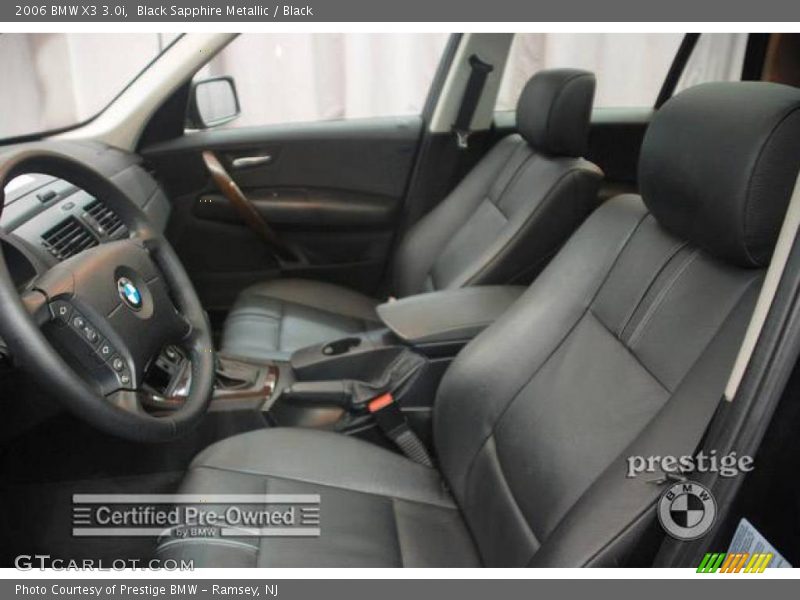 Black Sapphire Metallic / Black 2006 BMW X3 3.0i