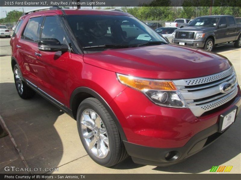 Ruby Red / Medium Light Stone 2015 Ford Explorer XLT