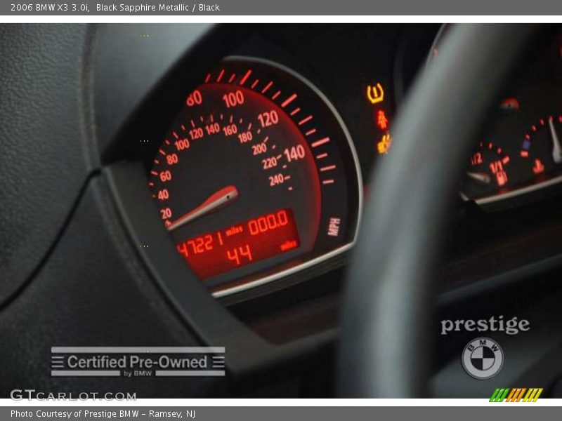Black Sapphire Metallic / Black 2006 BMW X3 3.0i