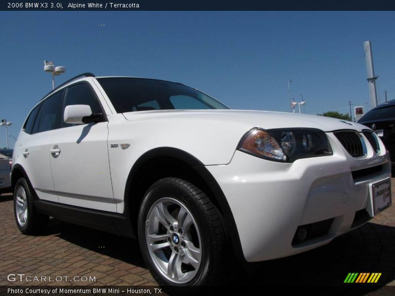 Alpine White / Terracotta 2006 BMW X3 3.0i