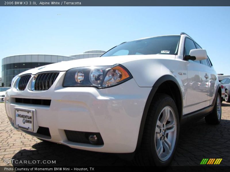 Alpine White / Terracotta 2006 BMW X3 3.0i