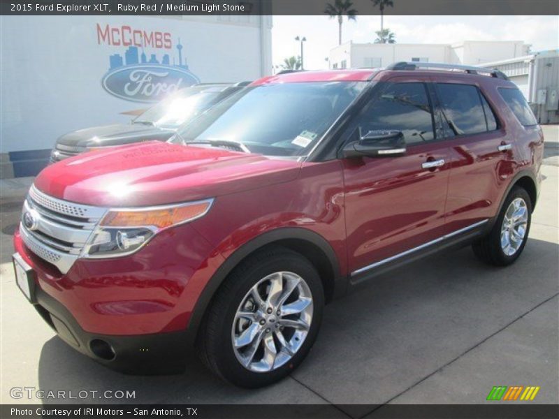 Ruby Red / Medium Light Stone 2015 Ford Explorer XLT