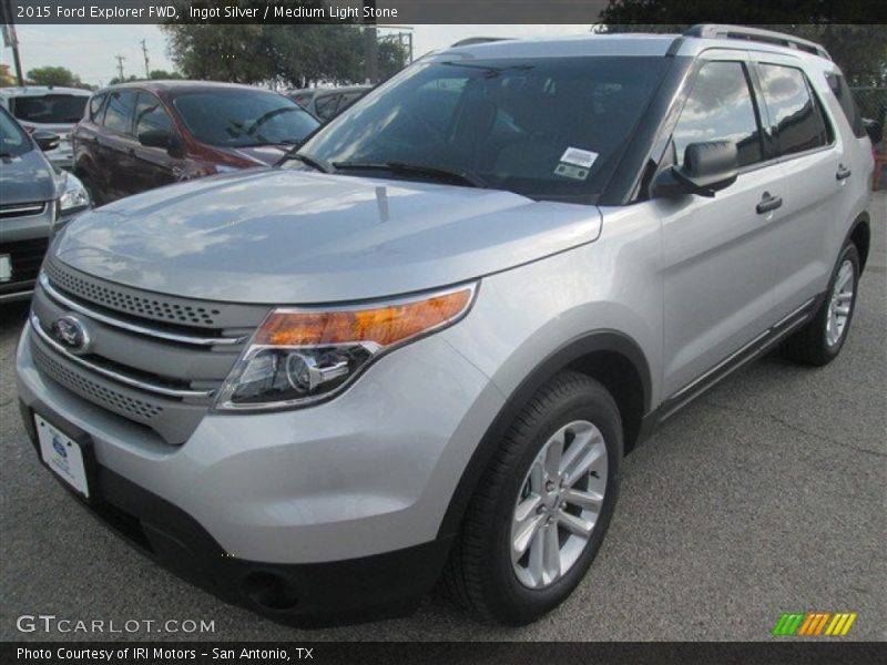 Ingot Silver / Medium Light Stone 2015 Ford Explorer FWD