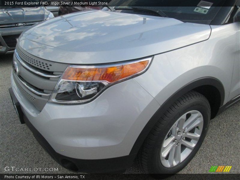 Ingot Silver / Medium Light Stone 2015 Ford Explorer FWD