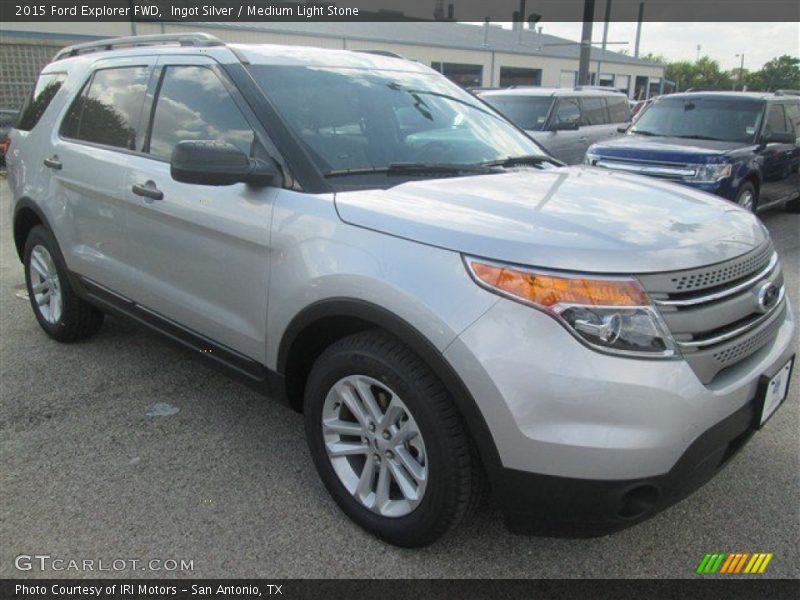 Ingot Silver / Medium Light Stone 2015 Ford Explorer FWD
