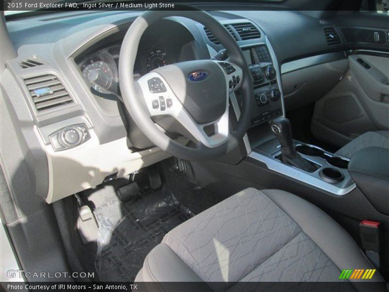 Ingot Silver / Medium Light Stone 2015 Ford Explorer FWD