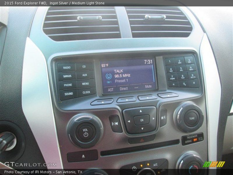 Ingot Silver / Medium Light Stone 2015 Ford Explorer FWD
