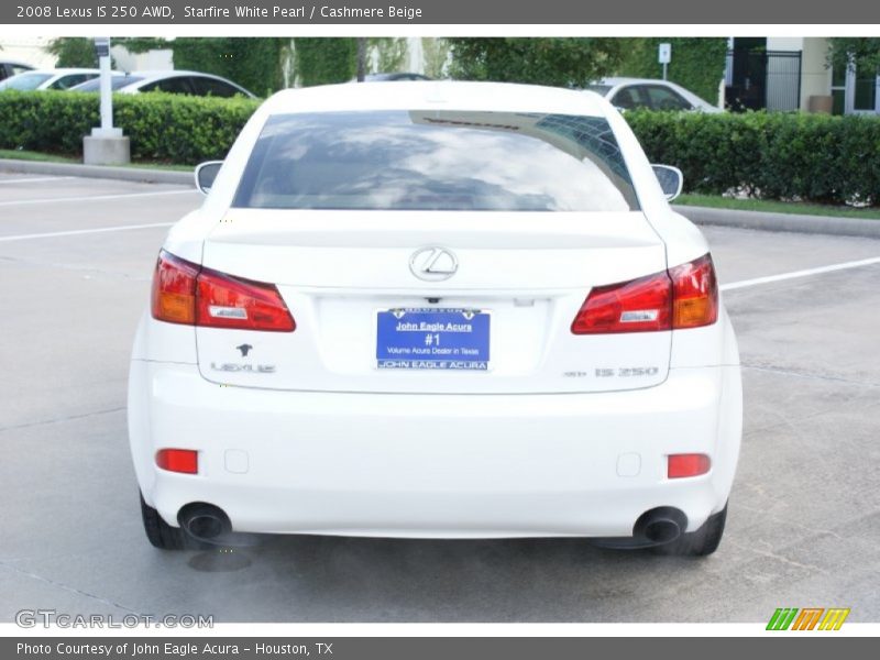 Starfire White Pearl / Cashmere Beige 2008 Lexus IS 250 AWD