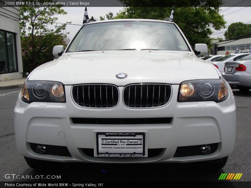 Alpine White / Sand Beige 2006 BMW X3 3.0i