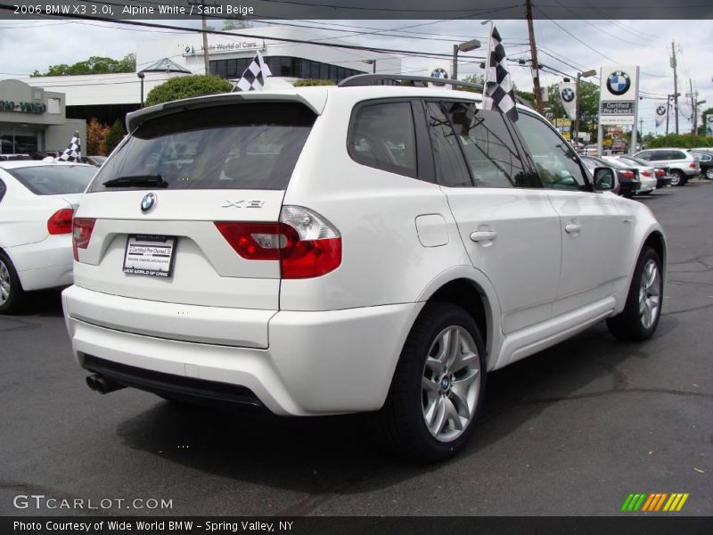 Alpine White / Sand Beige 2006 BMW X3 3.0i