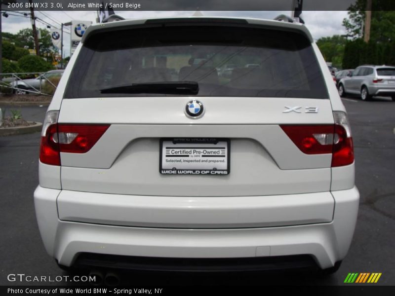 Alpine White / Sand Beige 2006 BMW X3 3.0i