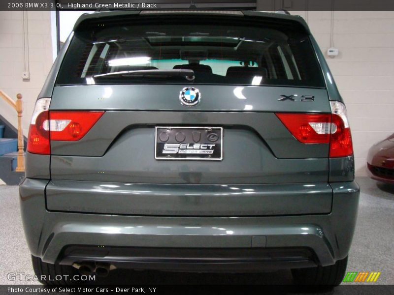 Highland Green Metallic / Black 2006 BMW X3 3.0i