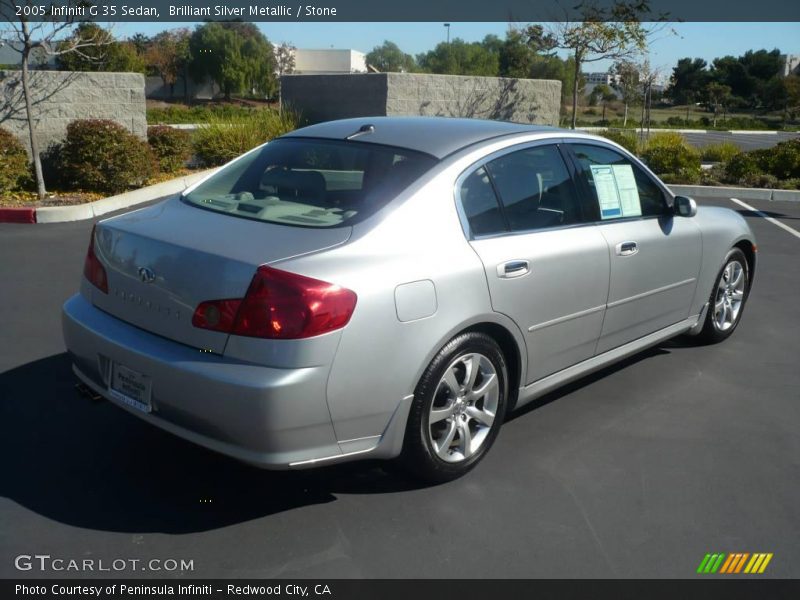 Brilliant Silver Metallic / Stone 2005 Infiniti G 35 Sedan