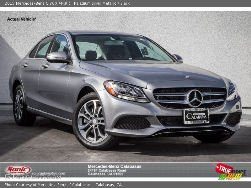 Paladium Silver Metallic / Black 2015 Mercedes-Benz C 300 4Matic