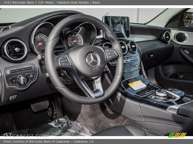 Paladium Silver Metallic / Black 2015 Mercedes-Benz C 300 4Matic