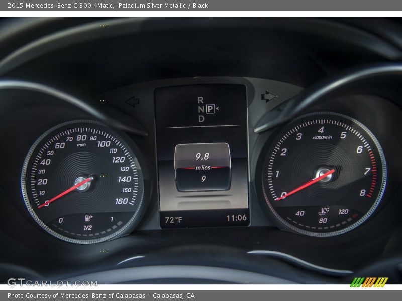 Paladium Silver Metallic / Black 2015 Mercedes-Benz C 300 4Matic