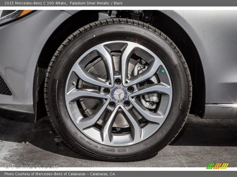 Paladium Silver Metallic / Black 2015 Mercedes-Benz C 300 4Matic