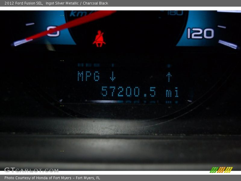 Ingot Silver Metallic / Charcoal Black 2012 Ford Fusion SEL