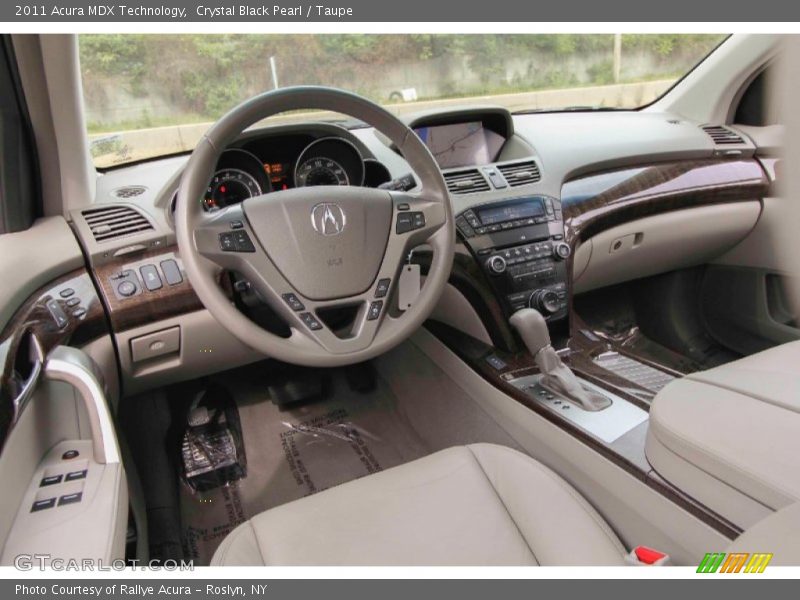 Crystal Black Pearl / Taupe 2011 Acura MDX Technology