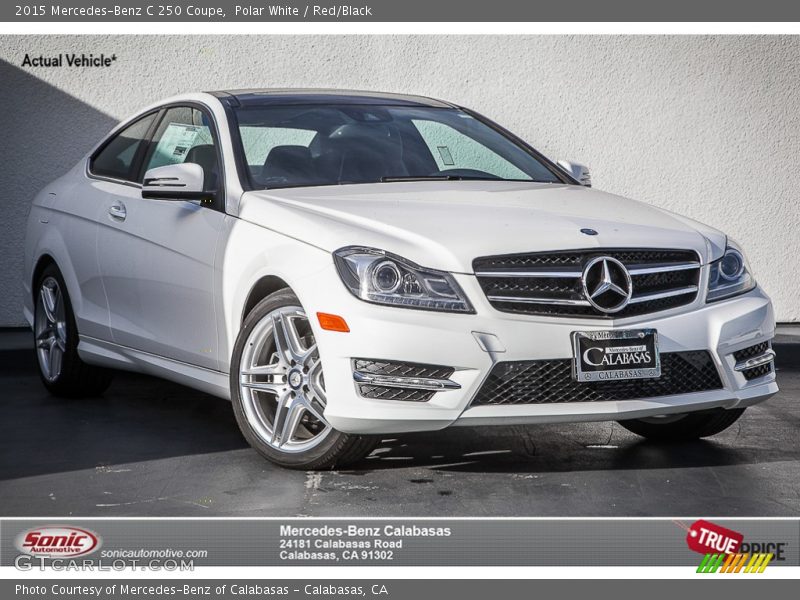 Polar White / Red/Black 2015 Mercedes-Benz C 250 Coupe