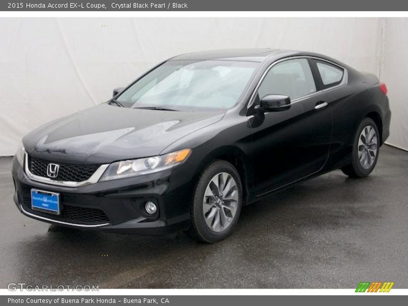 Crystal Black Pearl / Black 2015 Honda Accord EX-L Coupe