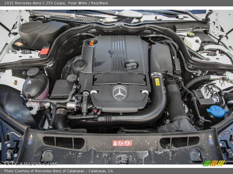 Polar White / Red/Black 2015 Mercedes-Benz C 250 Coupe