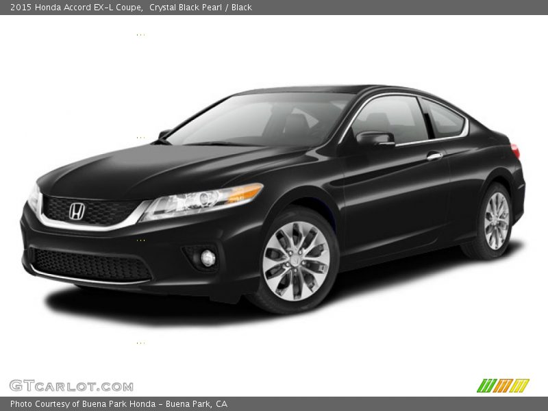 Crystal Black Pearl / Black 2015 Honda Accord EX-L Coupe