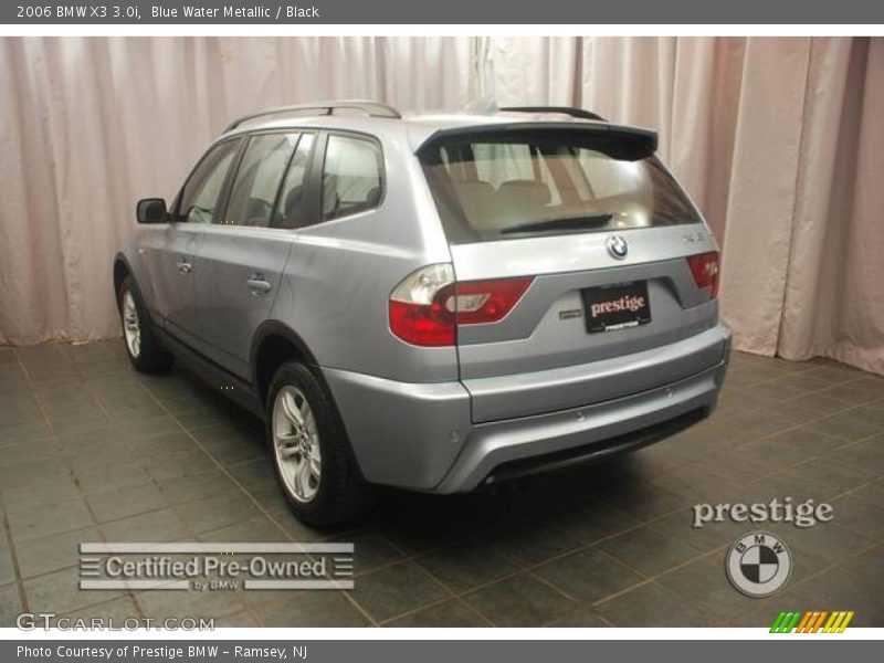 Blue Water Metallic / Black 2006 BMW X3 3.0i