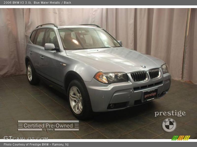 Blue Water Metallic / Black 2006 BMW X3 3.0i