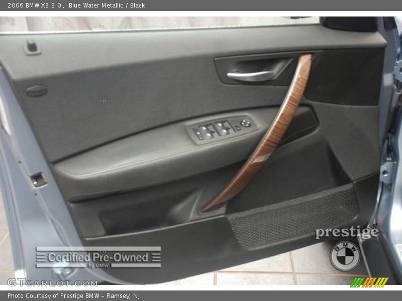 Blue Water Metallic / Black 2006 BMW X3 3.0i