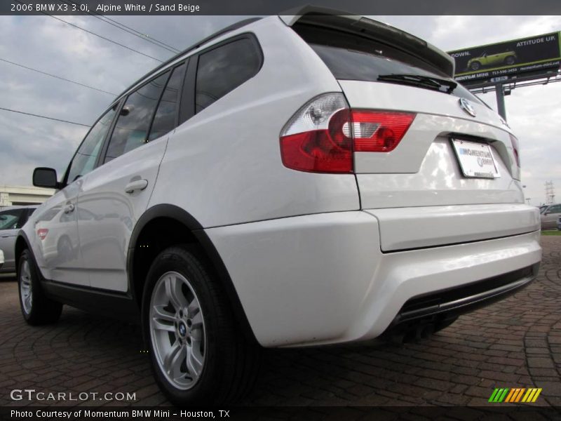 Alpine White / Sand Beige 2006 BMW X3 3.0i