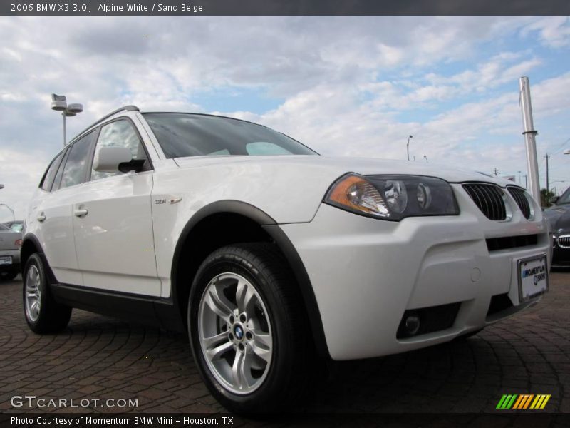 Alpine White / Sand Beige 2006 BMW X3 3.0i