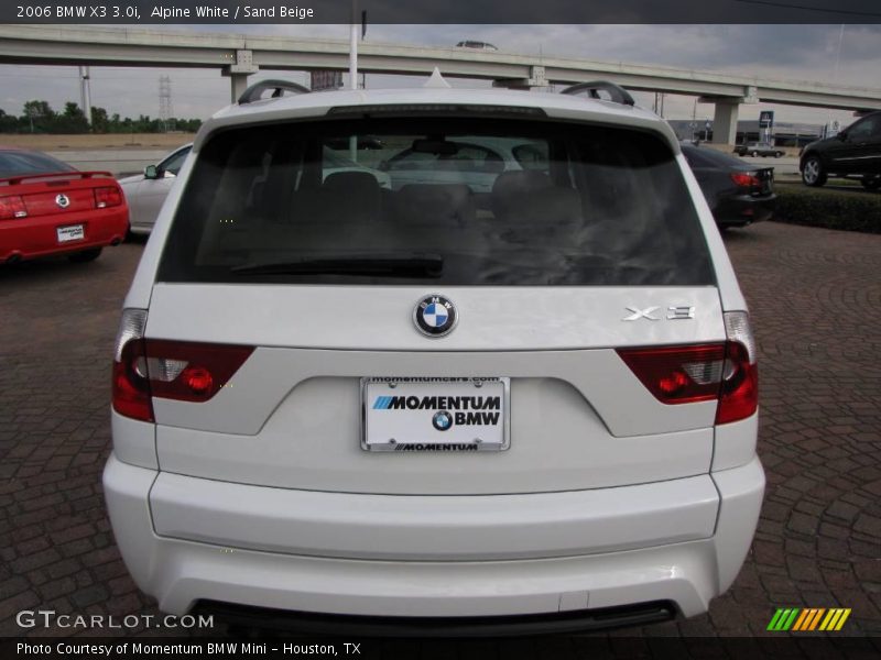Alpine White / Sand Beige 2006 BMW X3 3.0i