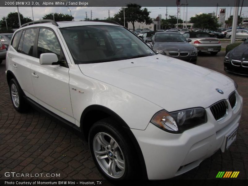 Alpine White / Sand Beige 2006 BMW X3 3.0i