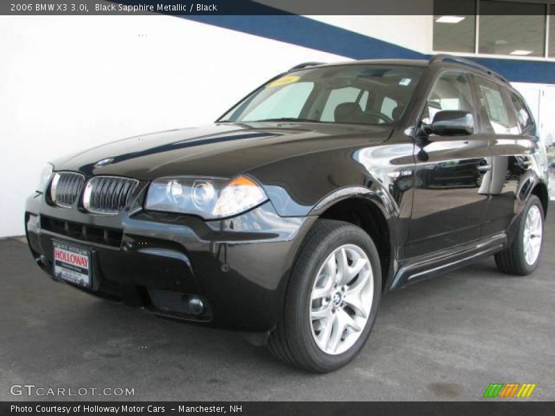 Black Sapphire Metallic / Black 2006 BMW X3 3.0i