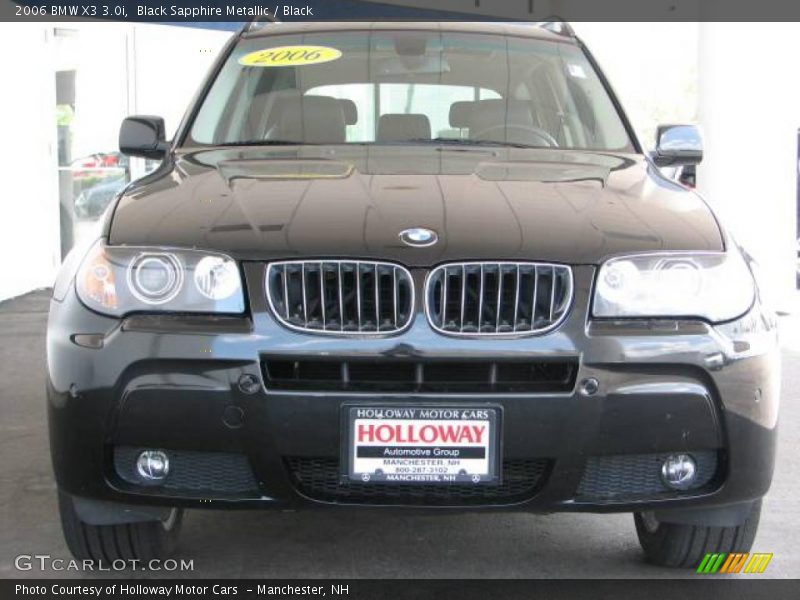 Black Sapphire Metallic / Black 2006 BMW X3 3.0i