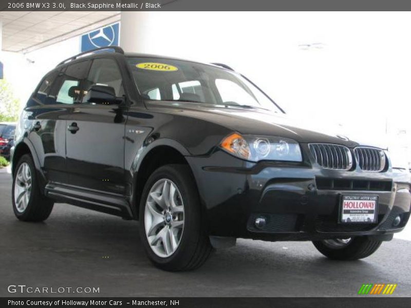 Black Sapphire Metallic / Black 2006 BMW X3 3.0i