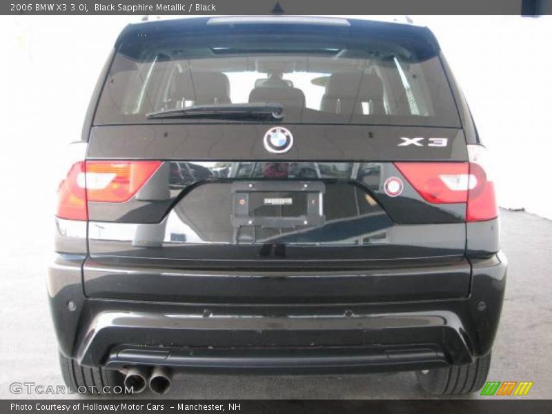 Black Sapphire Metallic / Black 2006 BMW X3 3.0i