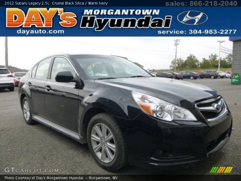 Crystal Black Silica / Warm Ivory 2012 Subaru Legacy 2.5i