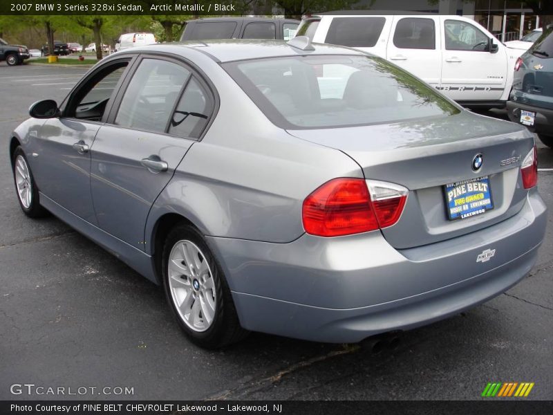 Arctic Metallic / Black 2007 BMW 3 Series 328xi Sedan