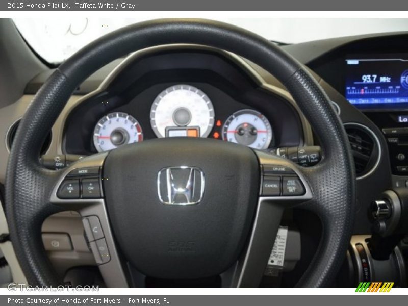 Taffeta White / Gray 2015 Honda Pilot LX