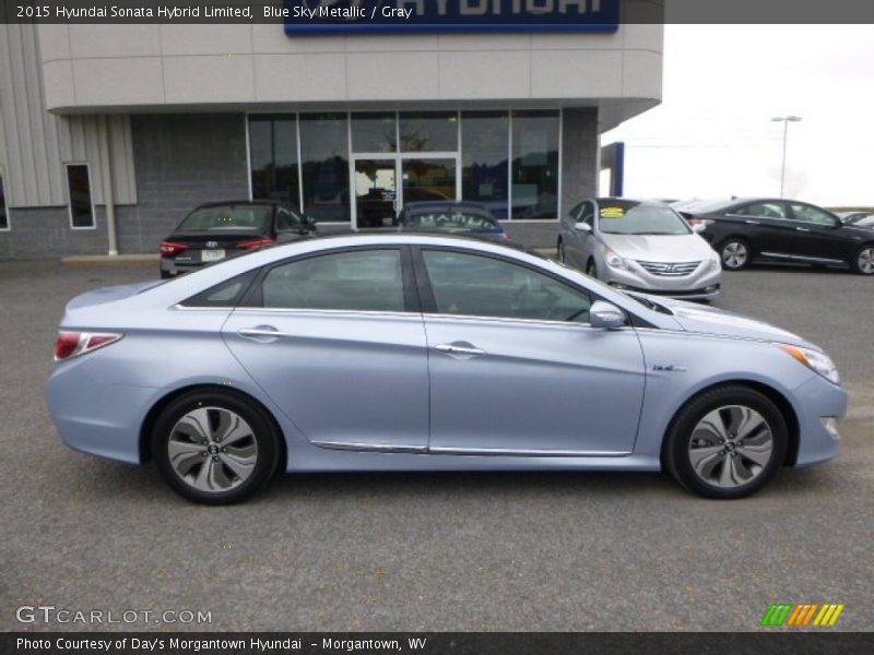 Blue Sky Metallic / Gray 2015 Hyundai Sonata Hybrid Limited