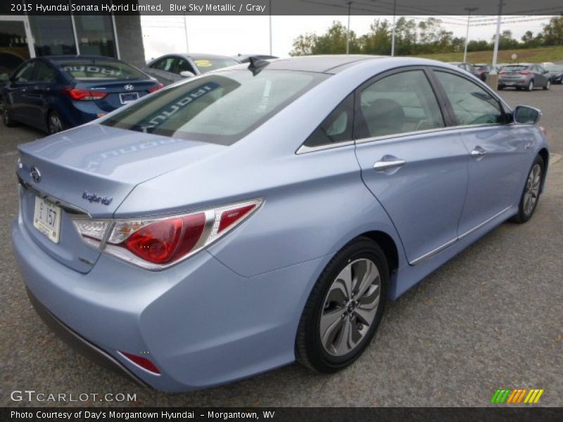 Blue Sky Metallic / Gray 2015 Hyundai Sonata Hybrid Limited